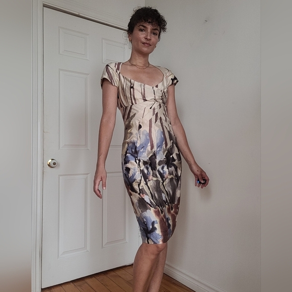 Alexandra Angelozzi Elegant Multicolor Women's Silk Dress - Picture 7 of 8